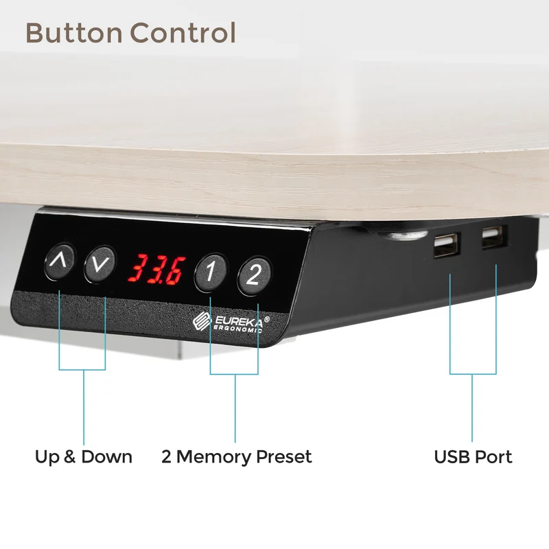 U-Shaped Standing Desk with Accessories Set (74"x23")