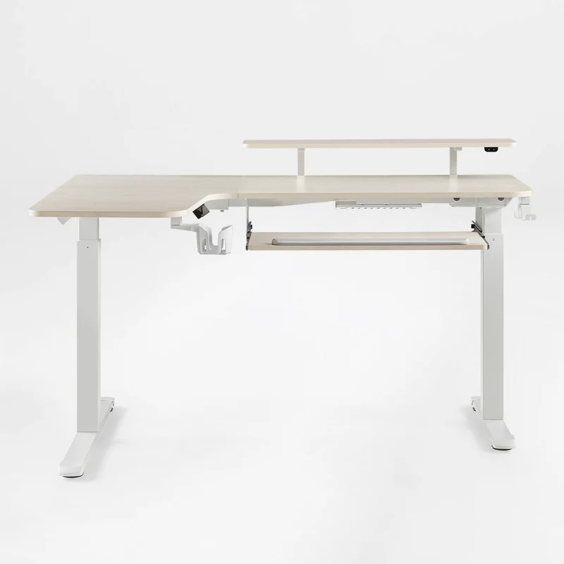 L-Shaped Standing Desk with Accessories Set (60"x23")