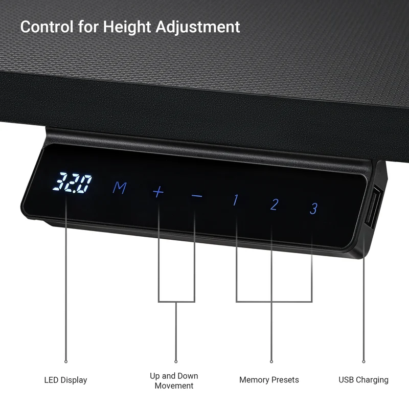 L-Shaped Standing Desk with Accessories Set (60"x23")