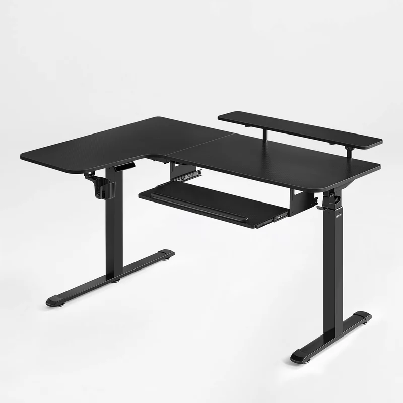 L-Shaped Standing Desk with Accessories Set (60"x23")