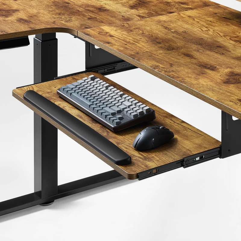 L-Shaped Standing Desk with Accessories Set (60"x23")