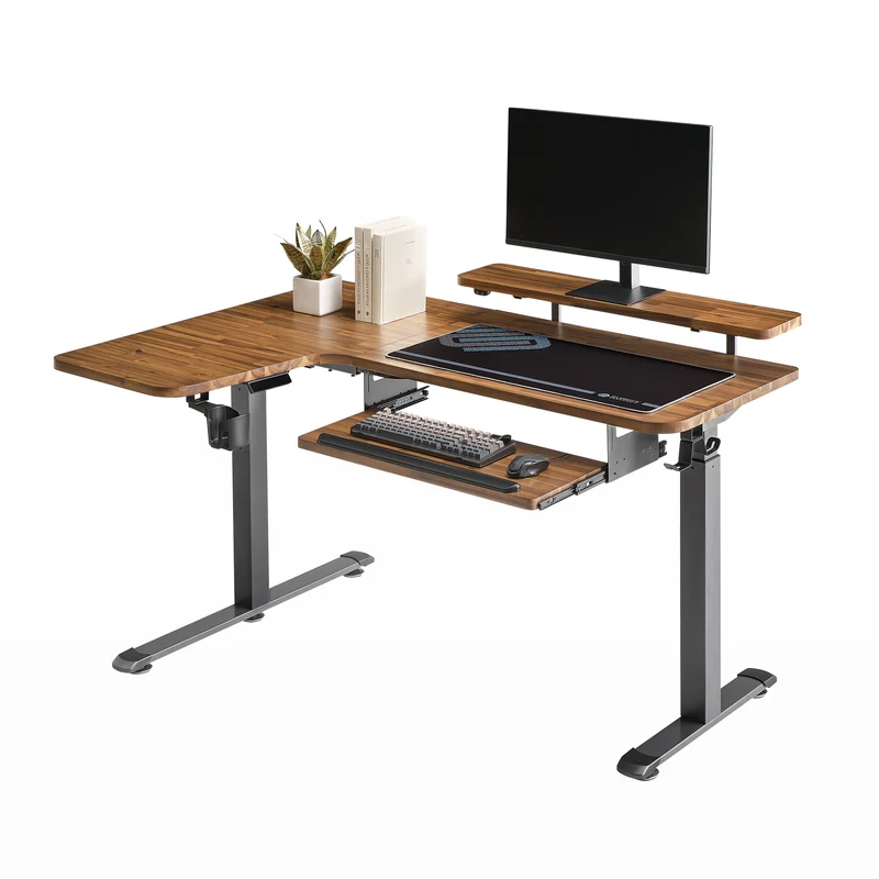 L-Shaped Standing Desk with Accessories Set (60"x23")