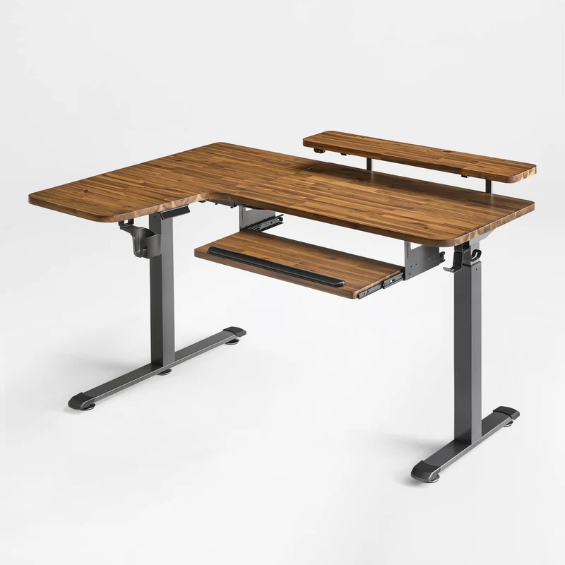 L-Shaped Standing Desk with Accessories Set (60"x23")