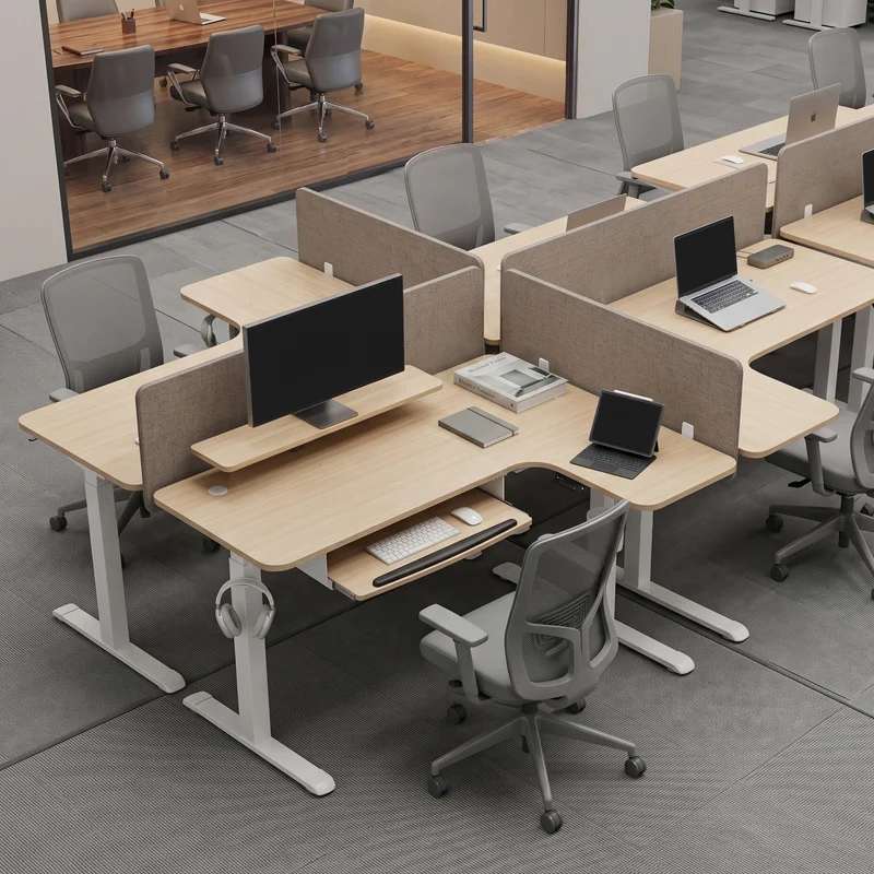 L-Shaped Standing Desk with Accessories Set (60"x23")