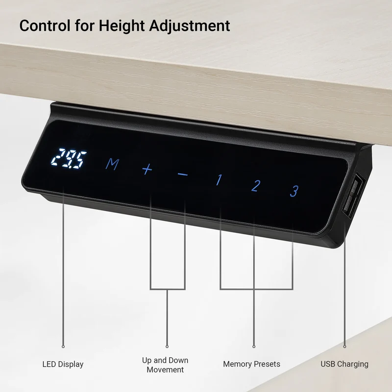 L-Shaped Standing Desk with Accessories Set (60"x23")