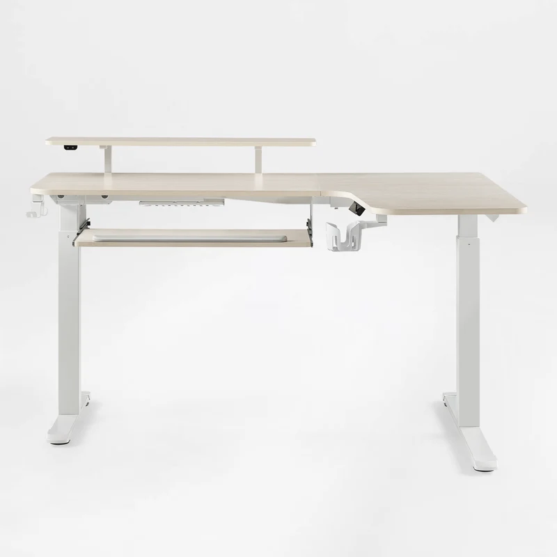 L-Shaped Standing Desk with Accessories Set (60"x23")