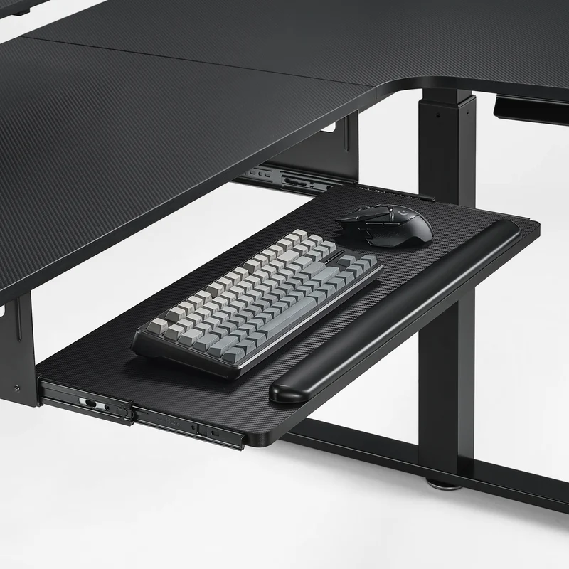 L-Shaped Standing Desk with Accessories Set (60"x23")