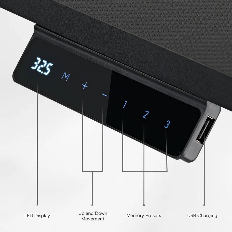 L-Shaped Standing Desk with Accessories Set (60"x23")