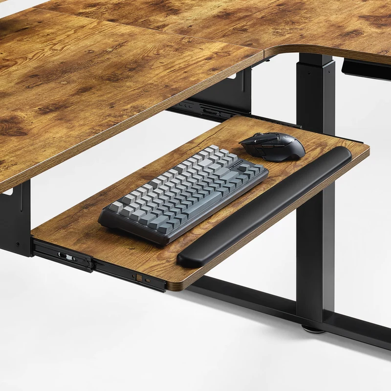 L-Shaped Standing Desk with Accessories Set (60"x23")