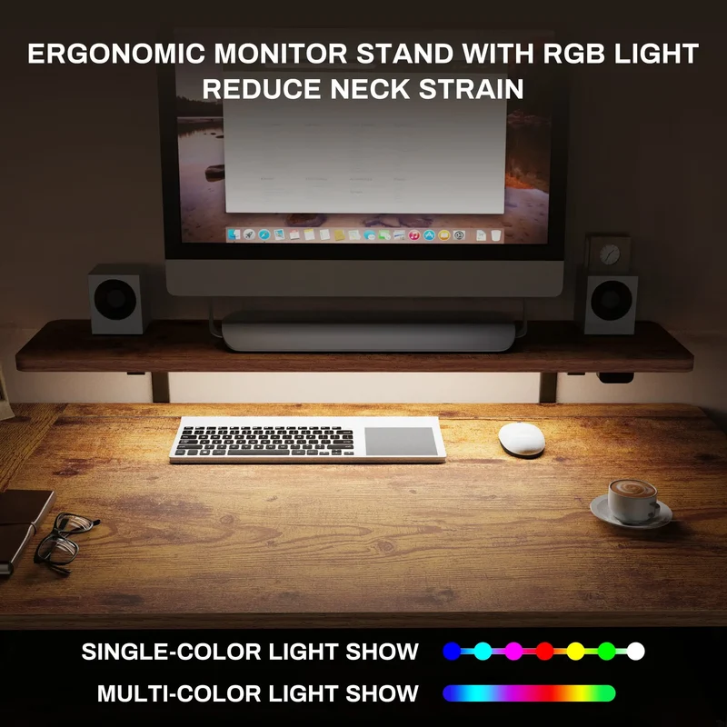 L-Shaped Standing Desk with Accessories Set (60"x23")