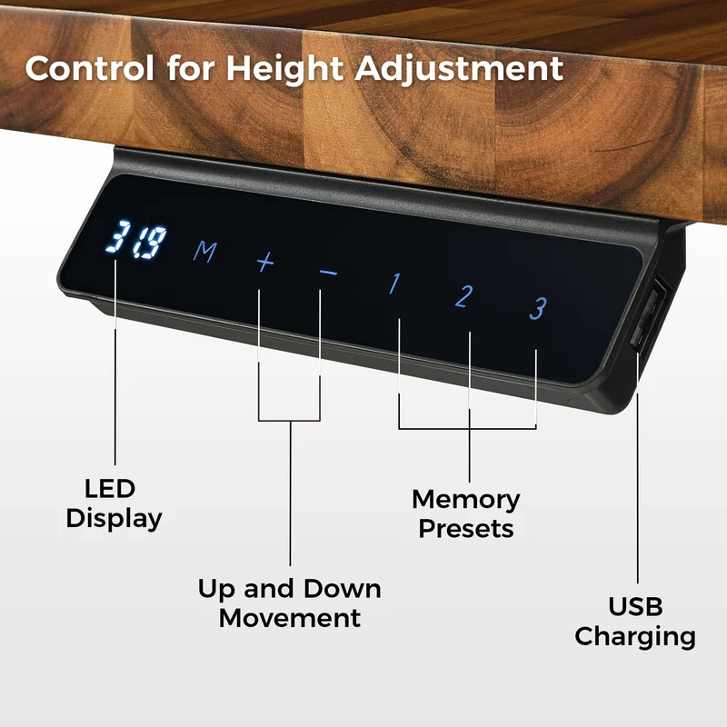 L-Shaped Standing Desk with Accessories Set (60"x23")
