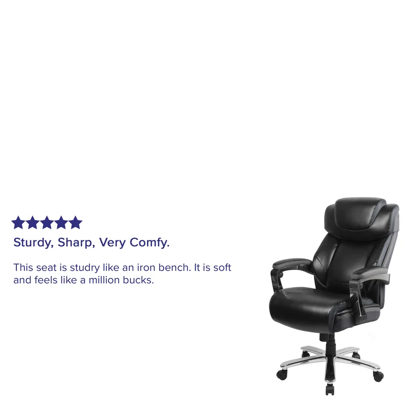 500 lb. Big & Tall Height Adjustable Headrest Swivel Ergonomic Office Chair