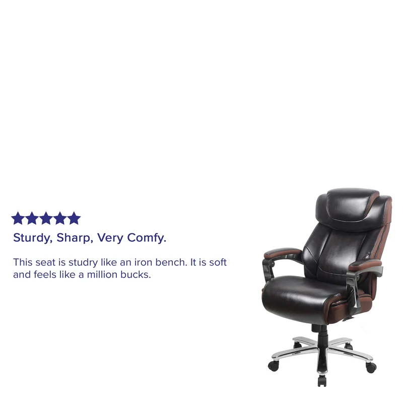 500 lb. Big & Tall Height Adjustable Headrest Swivel Ergonomic Office Chair