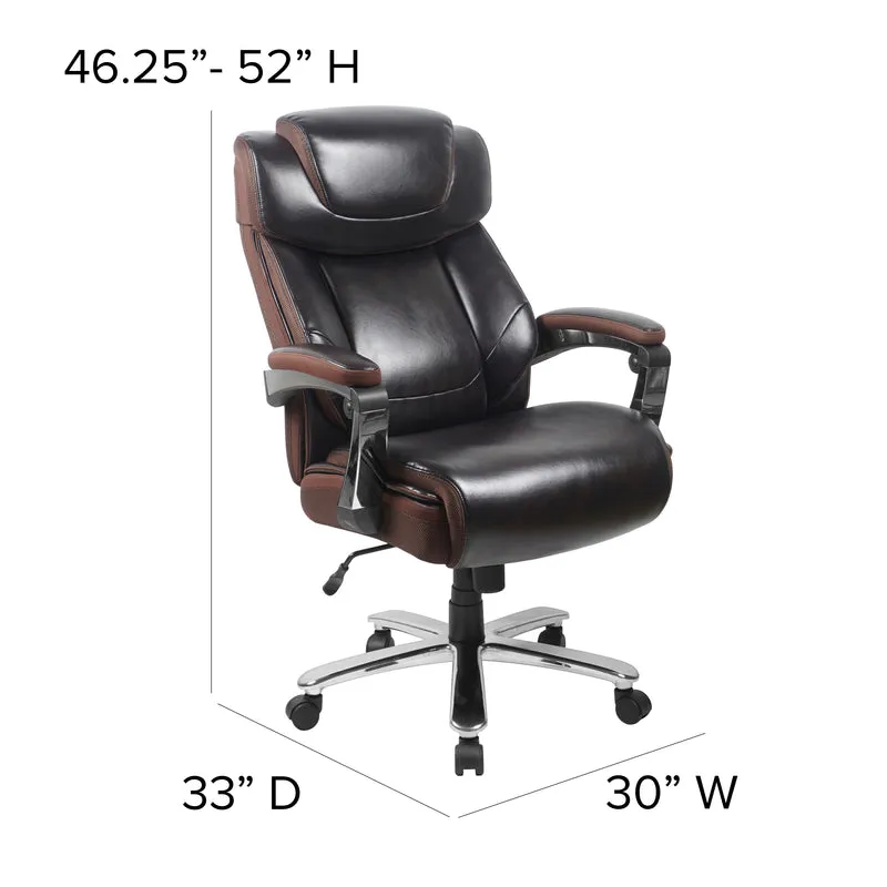 500 lb. Big & Tall Height Adjustable Headrest Swivel Ergonomic Office Chair