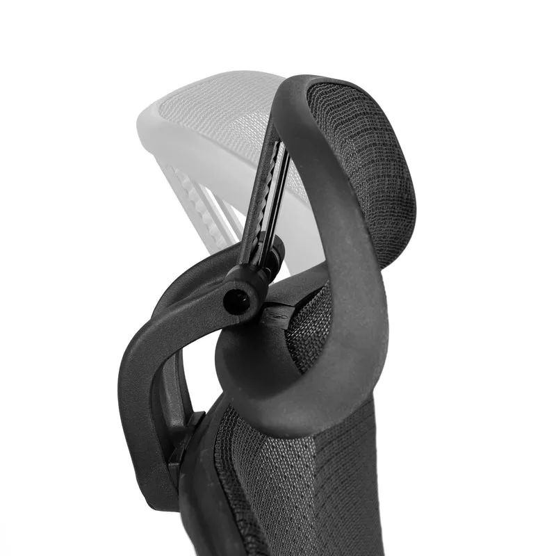 Ergonomic Mesh Office Chair-Synchro-Tilt, Headrest, Adjustable Pivot Arms