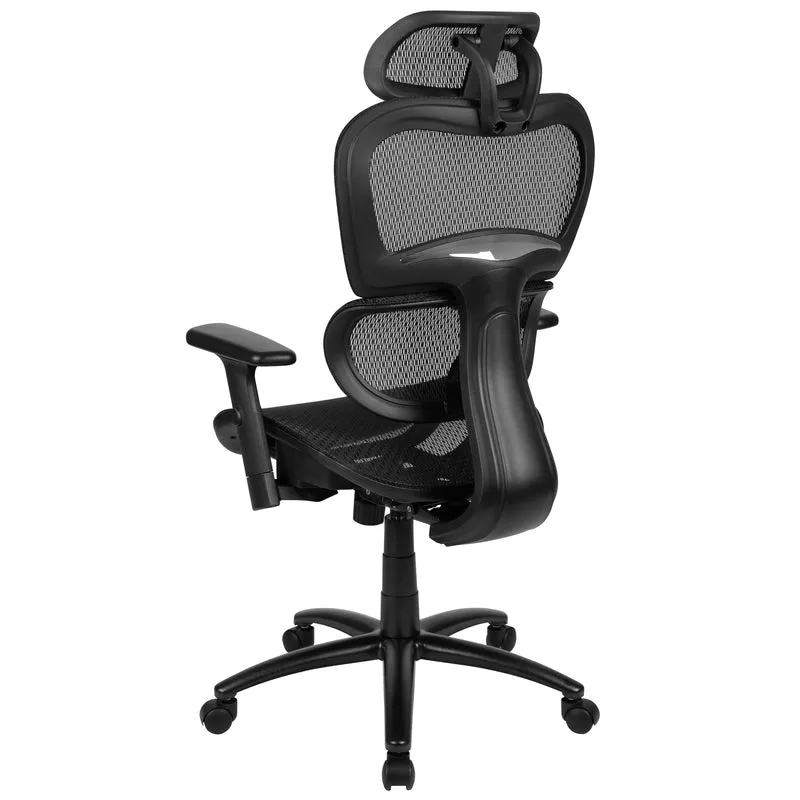 Ergonomic Mesh Office Chair-Synchro-Tilt, Headrest, Adjustable Pivot Arms