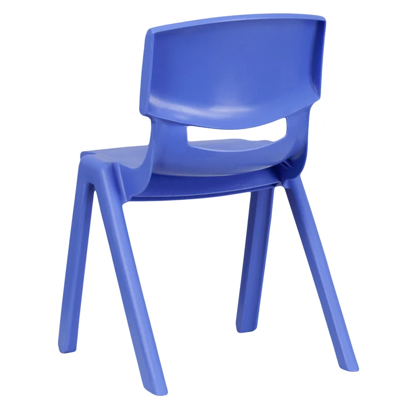 4 Pack Plastic Stackable K-2 School Chair with 13.25"H Seat
