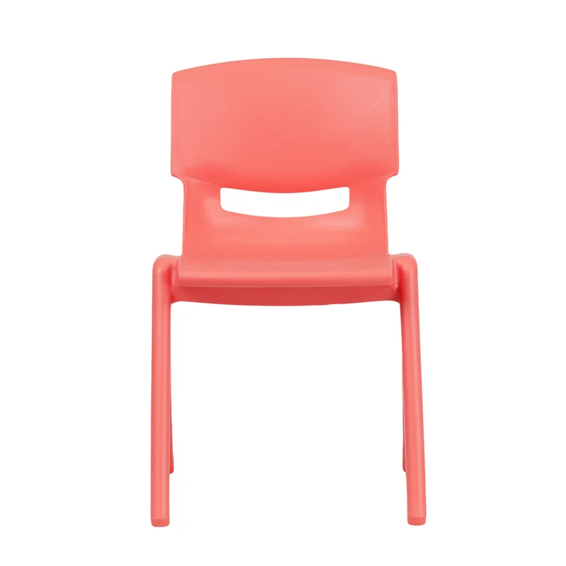 4 Pack Plastic Stackable K-2 School Chair with 13.25"H Seat
