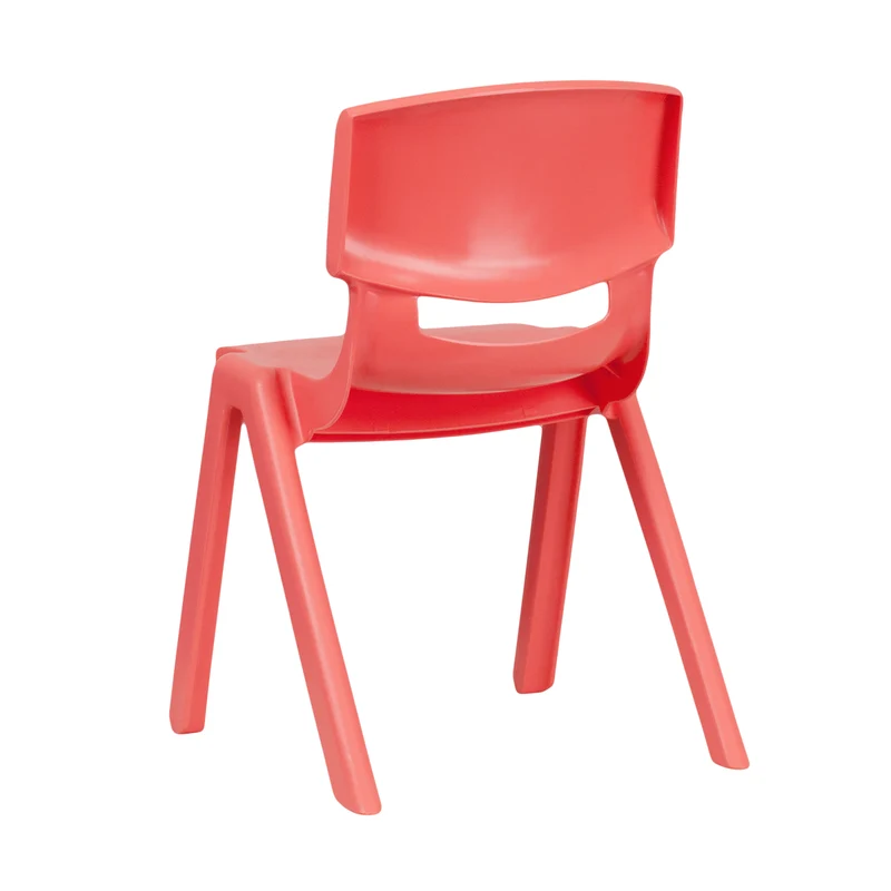 4 Pack Plastic Stackable K-2 School Chair with 13.25"H Seat