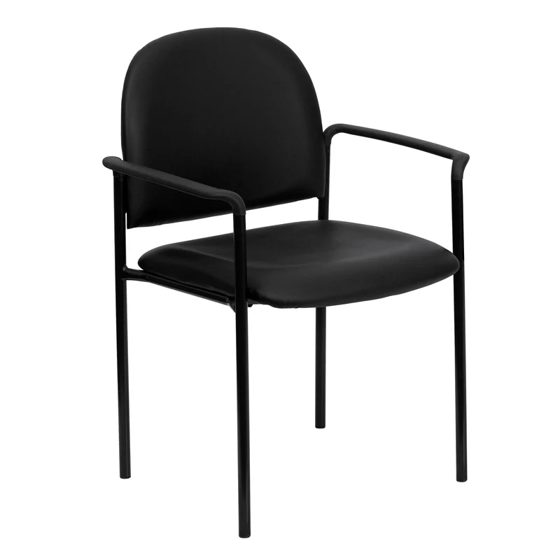 Comfort Stackable Steel Side Reception Chair with Arms