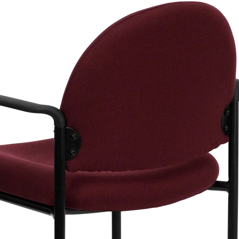 Comfort Stackable Steel Side Reception Chair with Arms