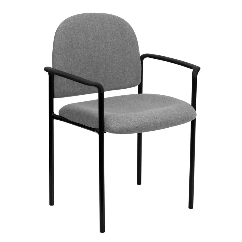 Comfort Stackable Steel Side Reception Chair with Arms