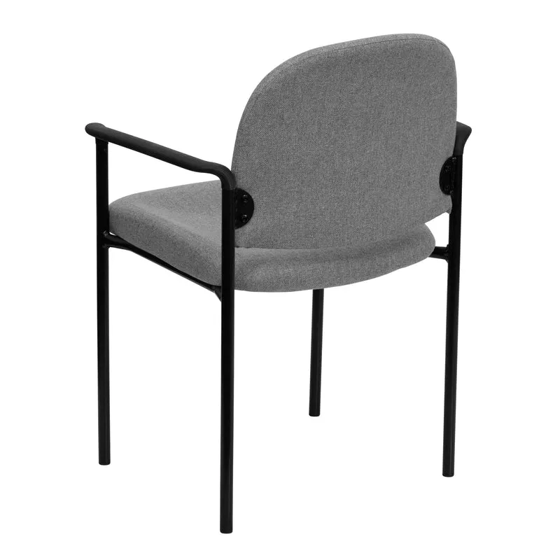 Comfort Stackable Steel Side Reception Chair with Arms