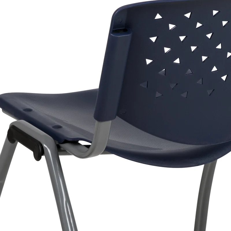 Home and Office Plastic Stack Chair with Perforated Back - Guest Chair