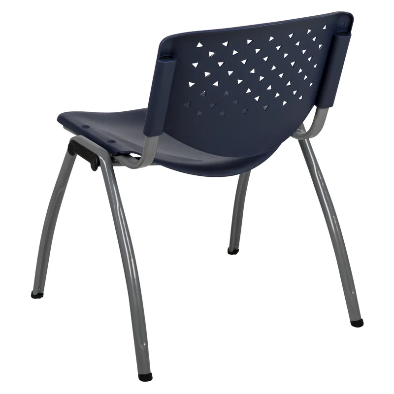 Home and Office Plastic Stack Chair with Perforated Back - Guest Chair
