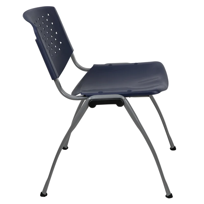 Home and Office Plastic Stack Chair with Perforated Back - Guest Chair