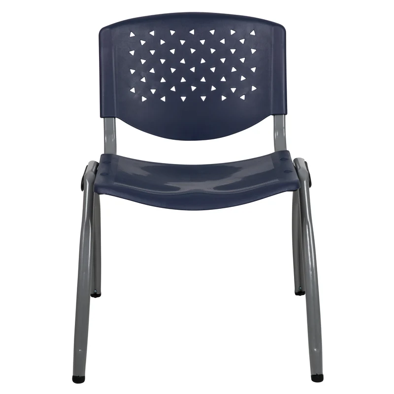 Home and Office Plastic Stack Chair with Perforated Back - Guest Chair