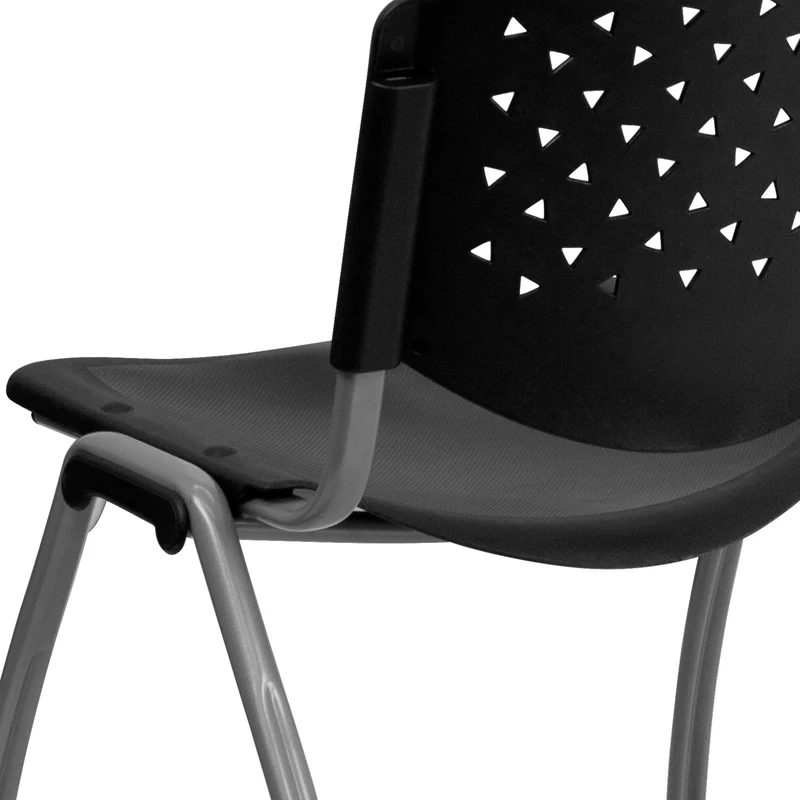 Home and Office Plastic Stack Chair with Perforated Back - Guest Chair