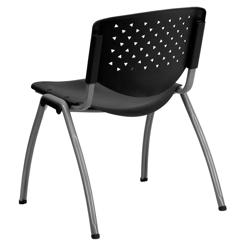 Home and Office Plastic Stack Chair with Perforated Back - Guest Chair