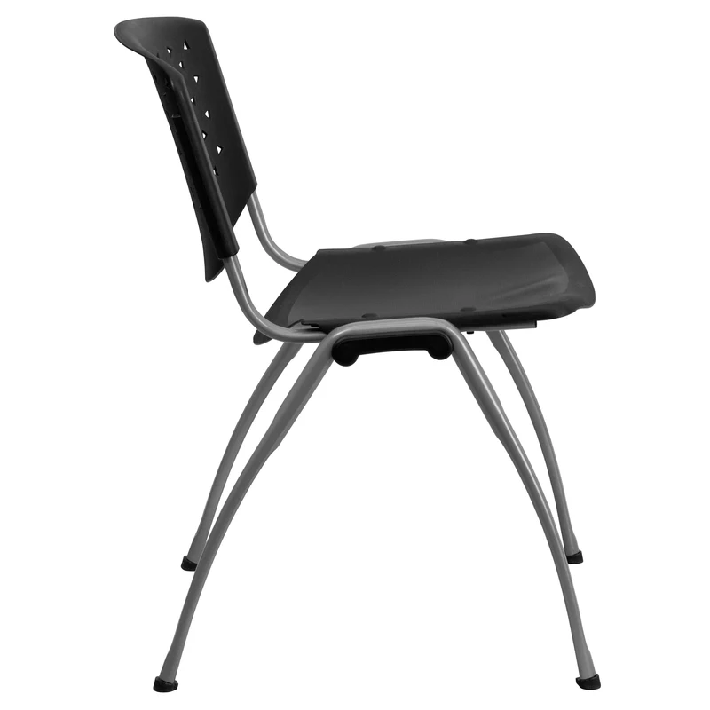Home and Office Plastic Stack Chair with Perforated Back - Guest Chair