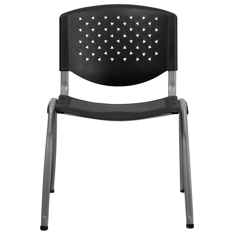 Home and Office Plastic Stack Chair with Perforated Back - Guest Chair