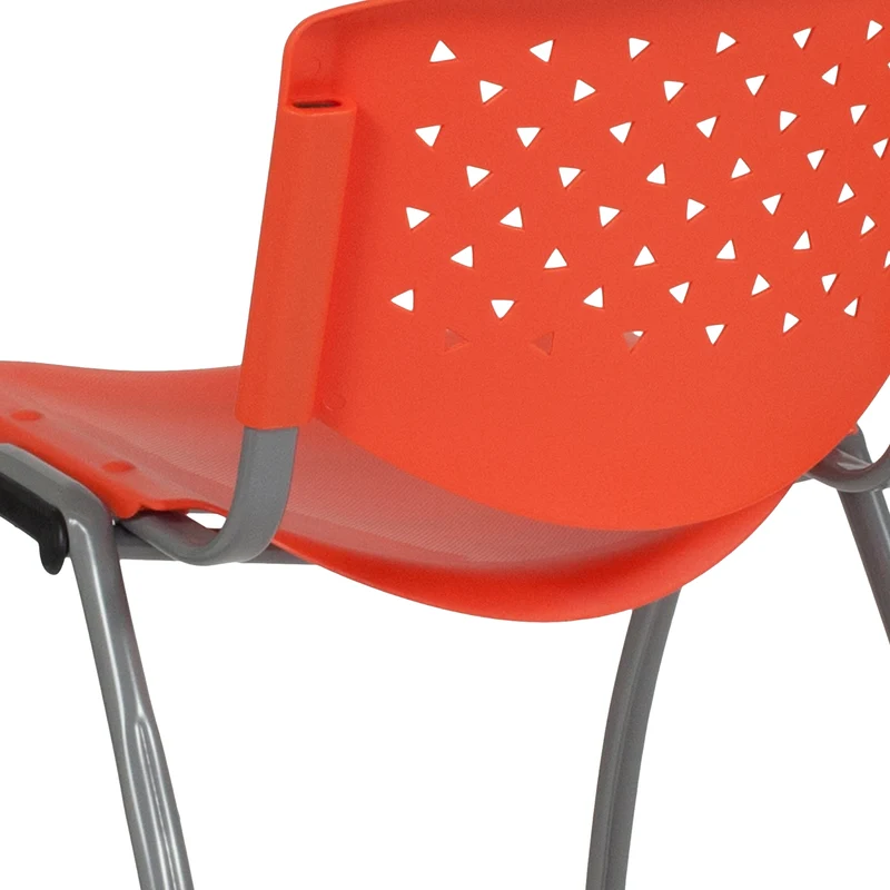 Home and Office Plastic Stack Chair with Perforated Back - Guest Chair