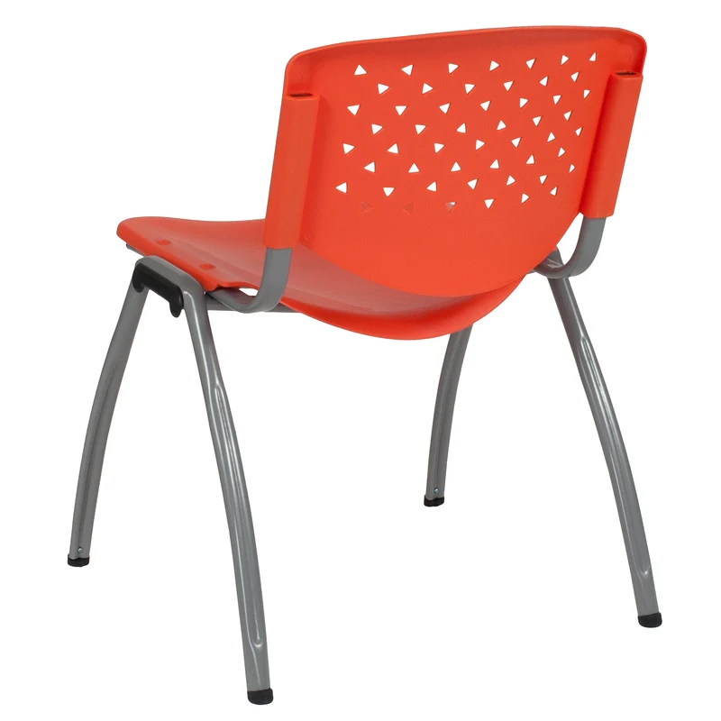 Home and Office Plastic Stack Chair with Perforated Back - Guest Chair