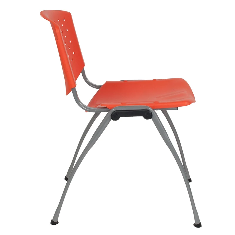 Home and Office Plastic Stack Chair with Perforated Back - Guest Chair
