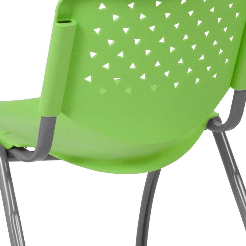 Home and Office Plastic Stack Chair with Perforated Back - Guest Chair