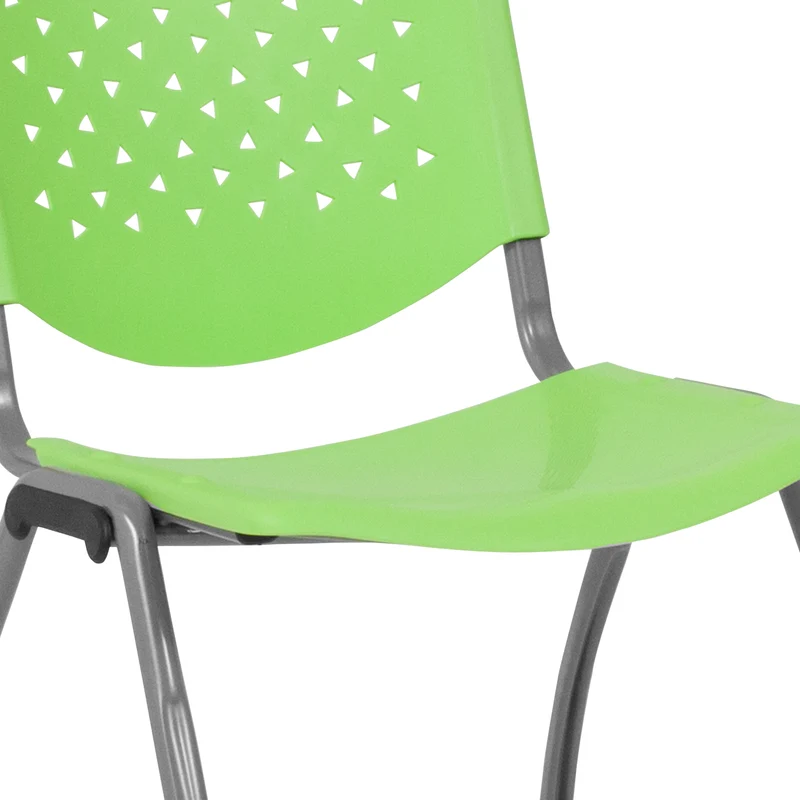 Home and Office Plastic Stack Chair with Perforated Back - Guest Chair