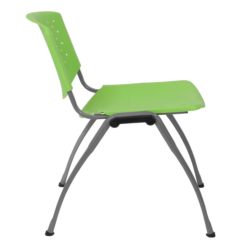 Home and Office Plastic Stack Chair with Perforated Back - Guest Chair
