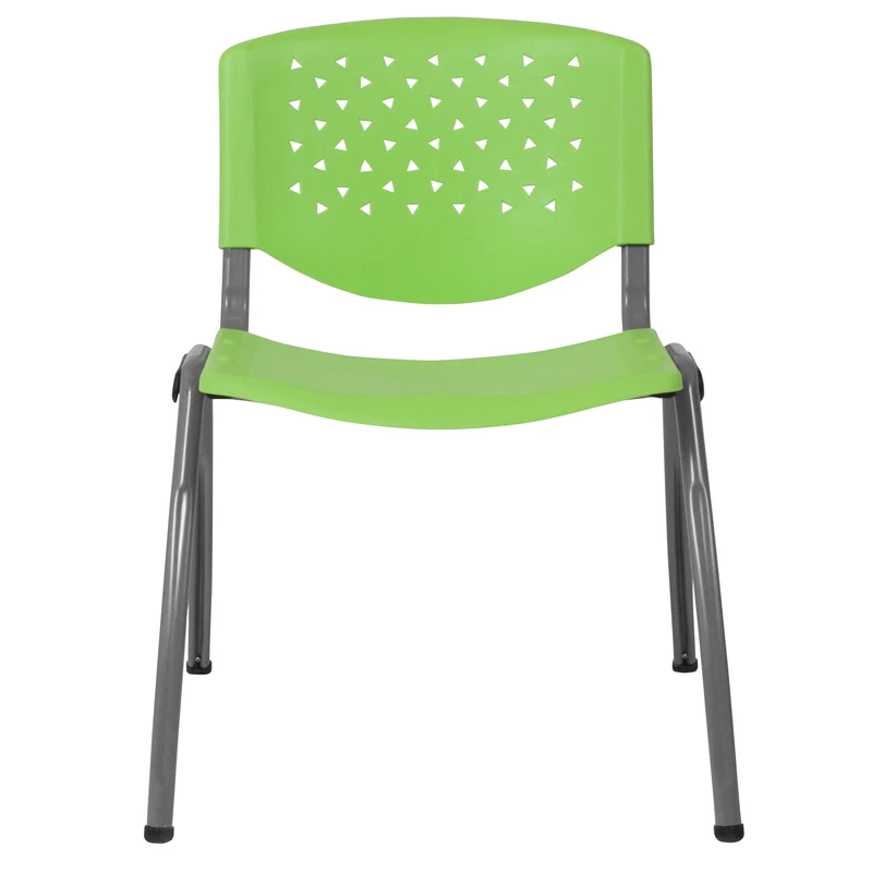 Home and Office Plastic Stack Chair with Perforated Back - Guest Chair