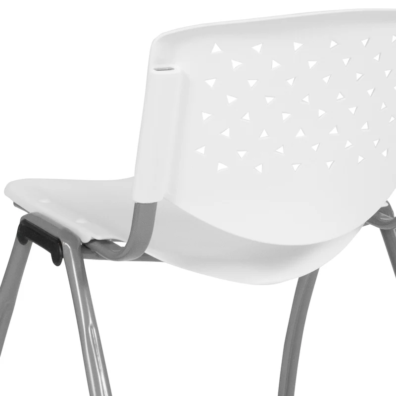 Home and Office Plastic Stack Chair with Perforated Back - Guest Chair
