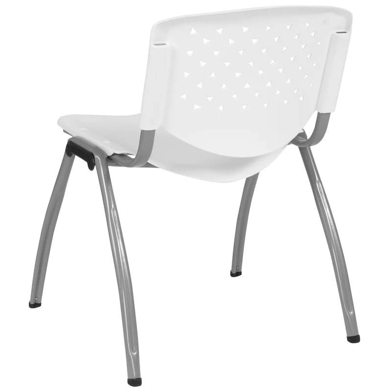 Home and Office Plastic Stack Chair with Perforated Back - Guest Chair