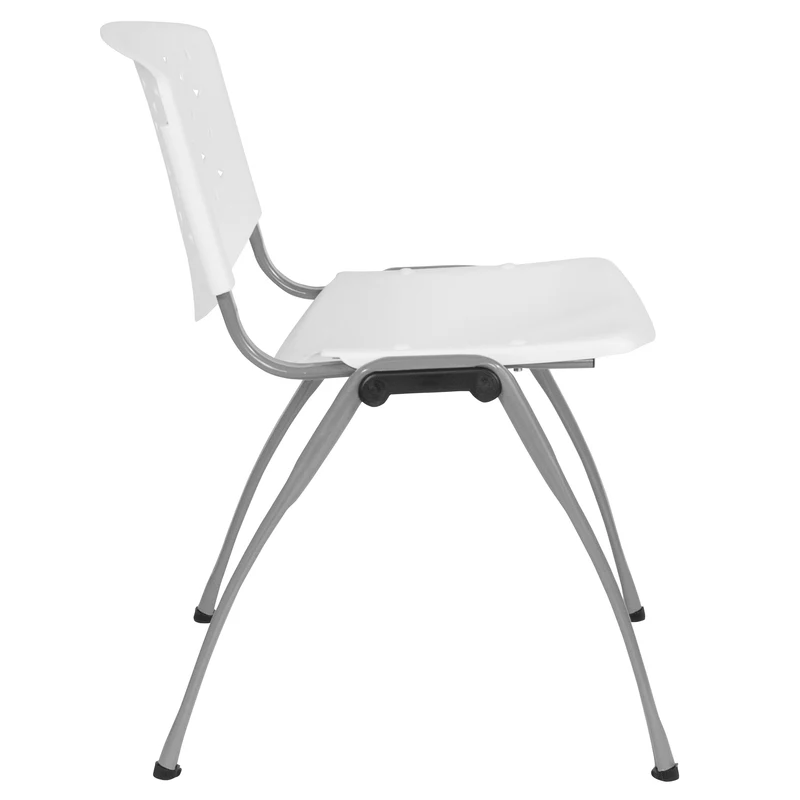 Home and Office Plastic Stack Chair with Perforated Back - Guest Chair