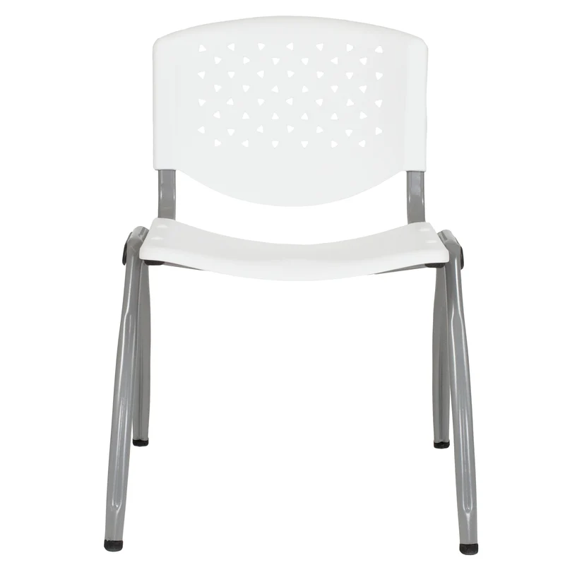 Home and Office Plastic Stack Chair with Perforated Back - Guest Chair