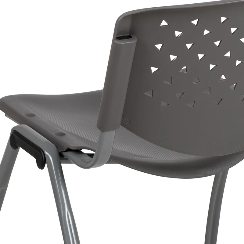 Home and Office Plastic Stack Chair with Perforated Back - Guest Chair
