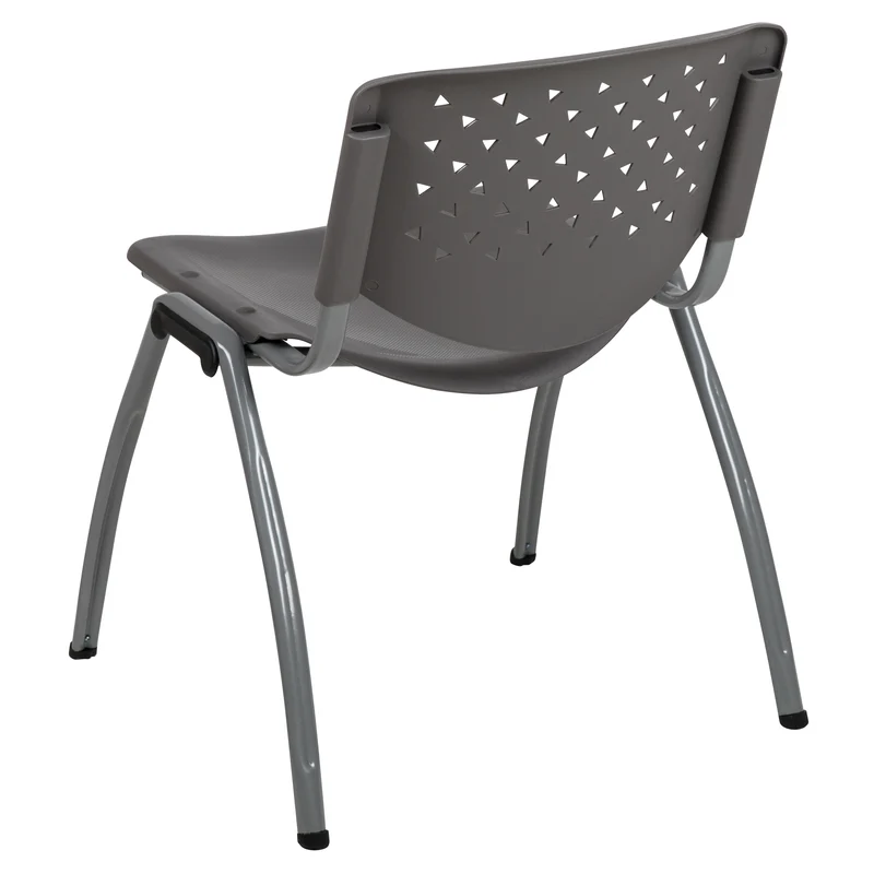 Home and Office Plastic Stack Chair with Perforated Back - Guest Chair