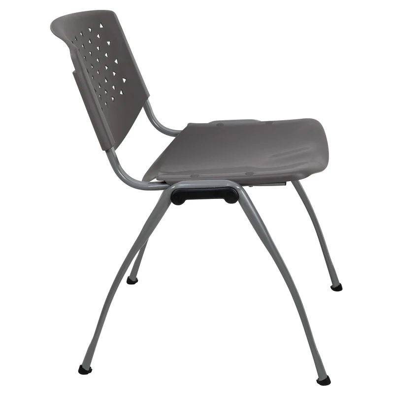 Home and Office Plastic Stack Chair with Perforated Back - Guest Chair