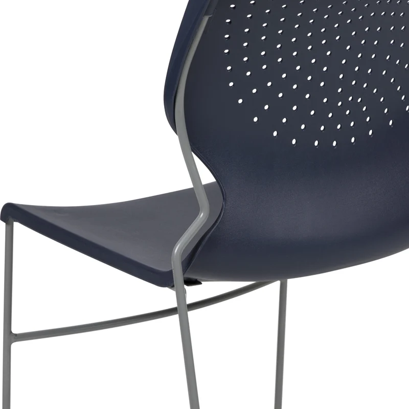 Home and Office Stack Chair with Lumbar Support and Metal Frame - Guest Chair